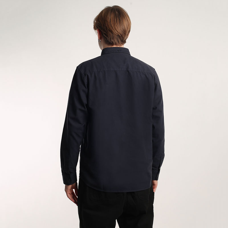 мужская синяя рубашка Carhartt WIP L/S Bolton Shirt I030238-dark navy - цена, описание, фото 5